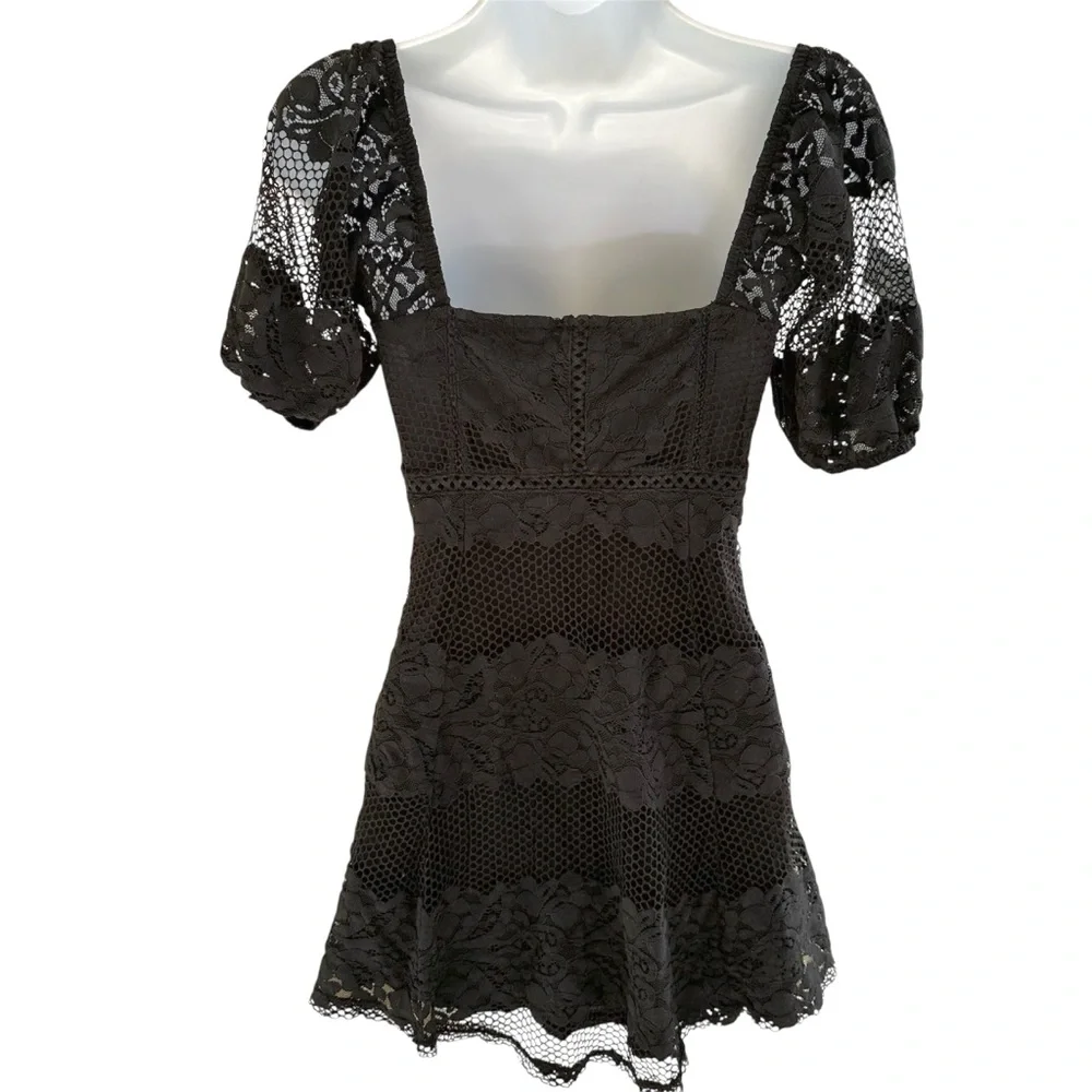 Free People Be Your Baby Black Lace Dress - Picture 5 of 12